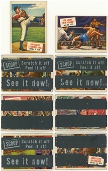1954 Topps "Scoop" Collection (81) Including "With Coating" Examples (11)